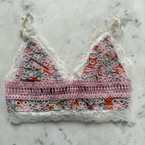 Free People Intimately Emma Soft Bra Blossom Combo Pink Floral Size‎ S